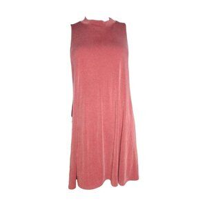 Wanderlux Dress Womens Size M Medium Dusty Pink Mock Neck Pullover Feminine Cute